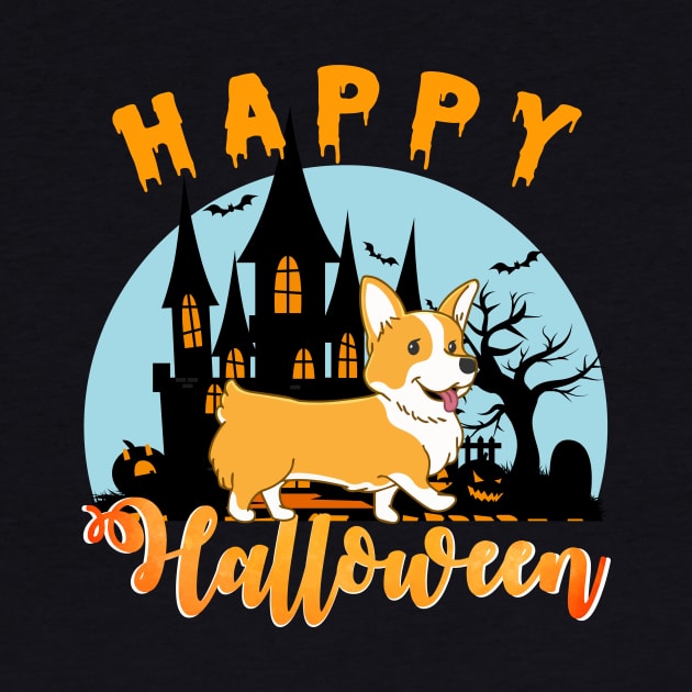 Happy Halloween Corgi Lover Gift by Creative Design